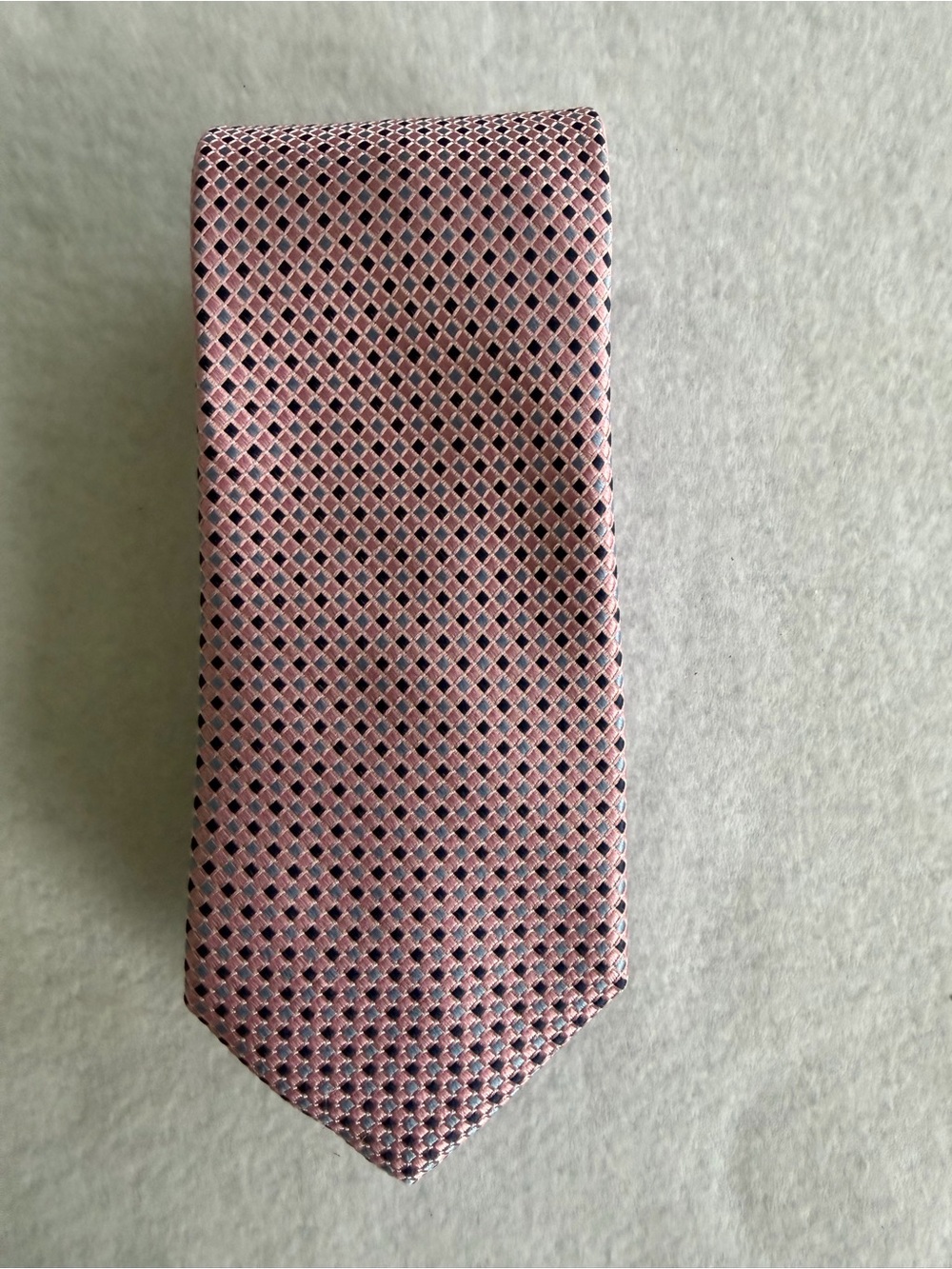 Tommy Hilfiger Pink Geometric Silk Tie
